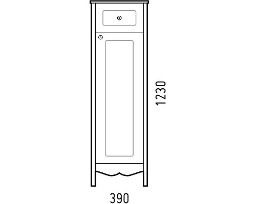 Шкаф-пенал Corozo Блюз 39 SD-00000031 напольный