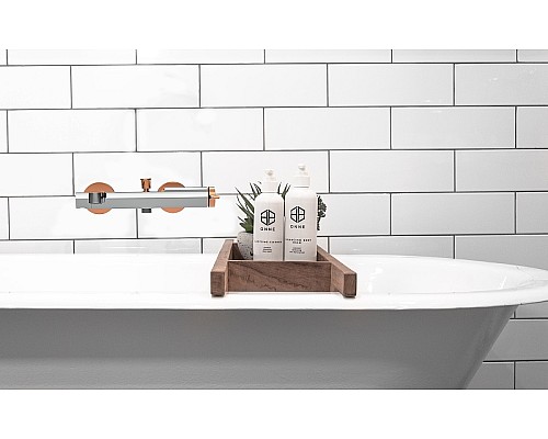 Смеситель для ванны GPD Gildo MBB165-K-R Хром Розовое золото