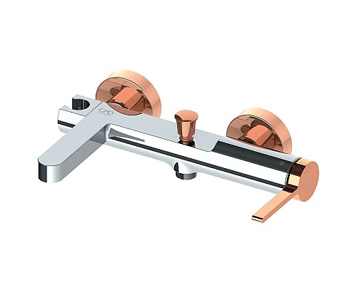 Смеситель для ванны GPD Gildo MBB165-K-R Хром Розовое золото