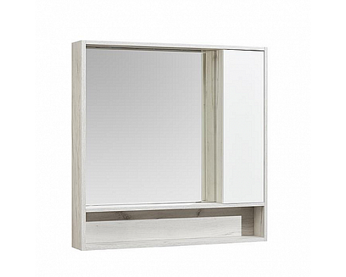 Зеркальный шкаф Флай 100 белый, дуб крафт Aquaton 1A237802FAX10