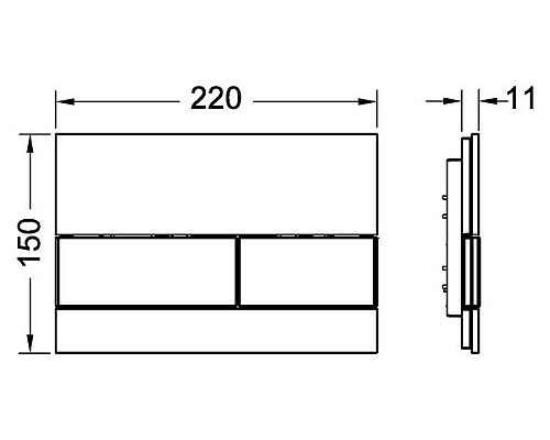 Панель смыва TECE square 9240809