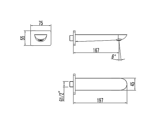 Излив для смесителя Lemark LM4981CW Хром Белый