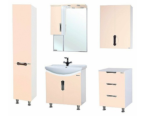 Шкаф пенал Bellezza Лагуна 35 L 4622107002075 Бежевый Белый