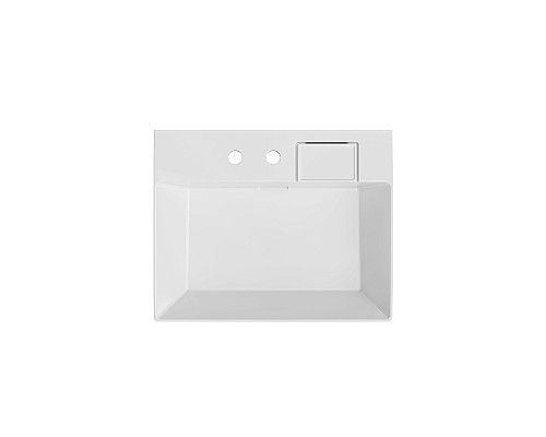 Раковина Kerama Marazzi LOGICA подвесная с двумя отверстиями 60, белая глянцевая Раковина Kerama Marazzi LOGICA подвесная с двумя отверстиями 60, белая глянцевая