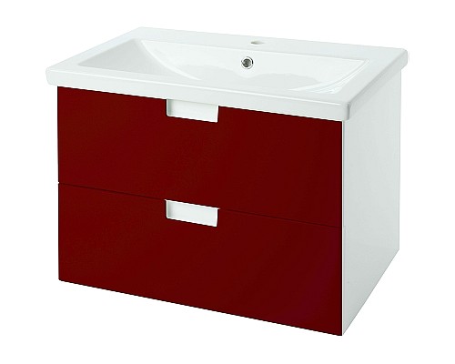 Тумба под раковину Bellezza Пегас 80 4630413270033 подвесная Красная