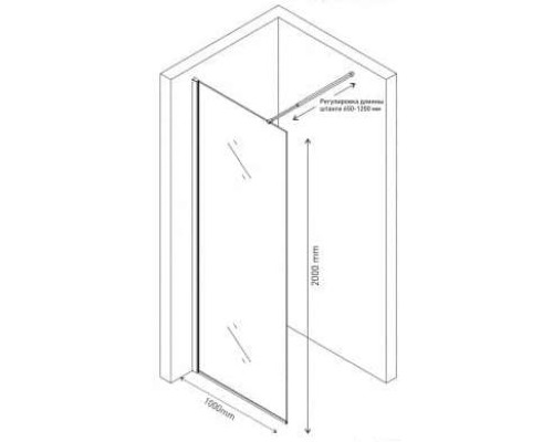 Душевая стенка Berges Sky BLACK 1000