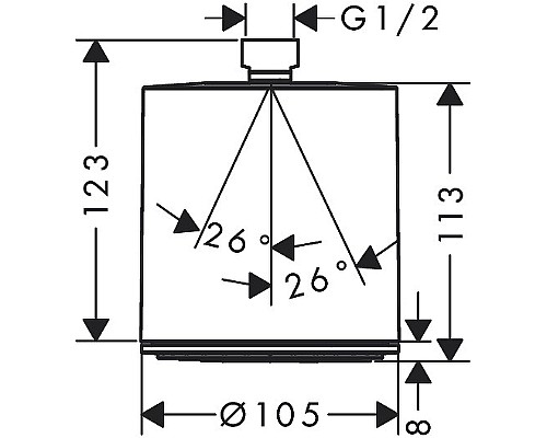 Верхний душ Hansgrohe Pulsify Select 24130700 Белый матовый