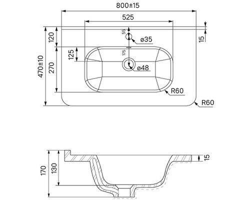 Раковина Iddis 80 0108000i28 Белая