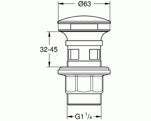 Нажимной Донный клапан Grohe 40824000