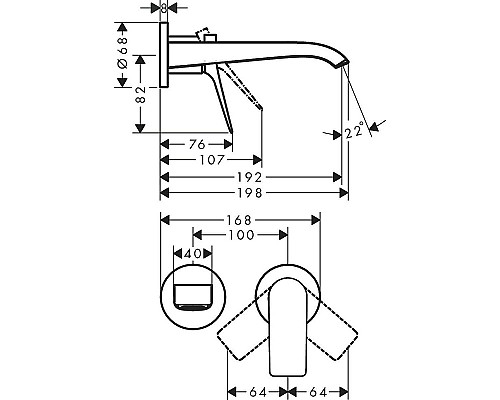 Смеситель для раковины Hansgrohe Vivenis 75050000 Хром