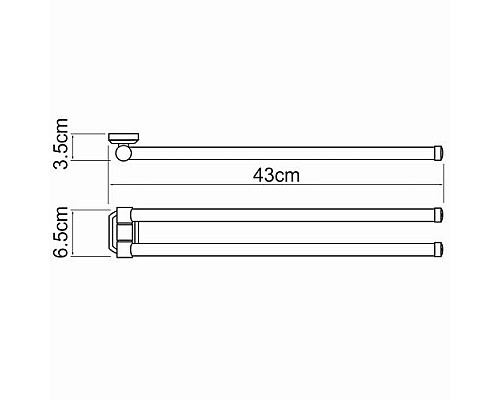 Держатель полотенец двойной WasserKRAFT K-3031