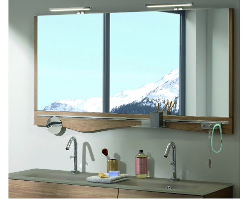 Стеклянная полка со стаканом Jacob Delafon Sherwood EB1843RU-NF Хром