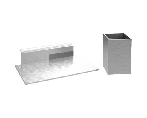 Стеклянная полка со стаканом Jacob Delafon Sherwood EB1843RU-NF Хром