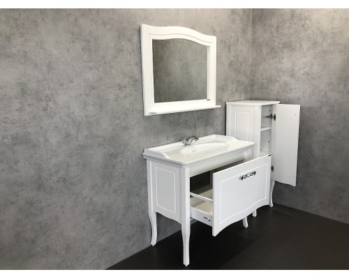 Тумба с раковиной Comforty Павия 100 00004147999 Белый глянец