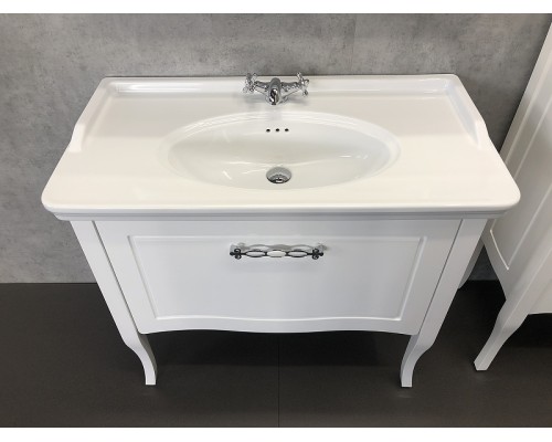 Тумба с раковиной Comforty Павия 100 00004147999 Белый глянец