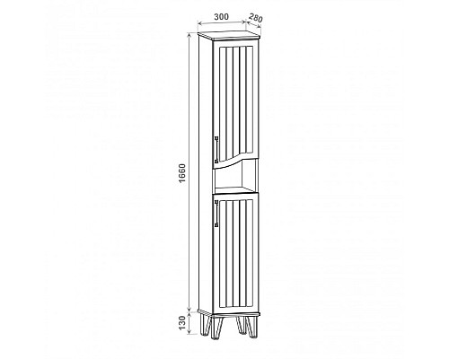 Пенал Runo Марсель 30 00-00001000 правый
