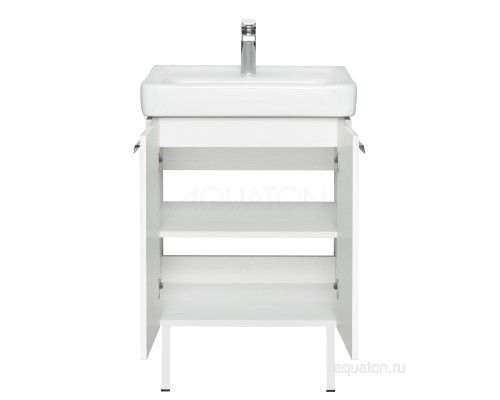 Тумба под раковину Йорк 60 белый, выбеленное дерево Aquaton 1A170201YOAY0