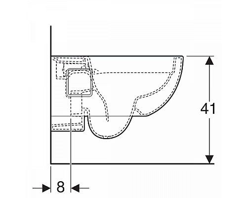Унитаз подвесной Geberit Renova безободковый 5/6 л 36 см