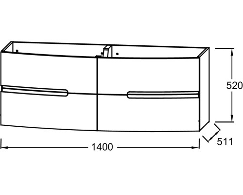 Тумба под раковину Jacob Delafon Nona 140 EB1891RU-G98 подвесная Темно-синяя