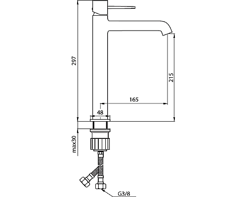 Смеситель для раковины Damixa Sirius 860220000 Хром