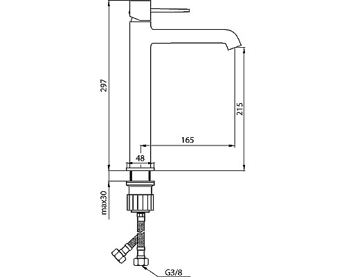 Смеситель для раковины Damixa Sirius 860220000 Хром