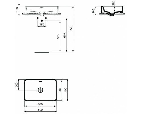 Раковина-чаша Ideal Standard Strada II Vessel 60 T299901 Euro White