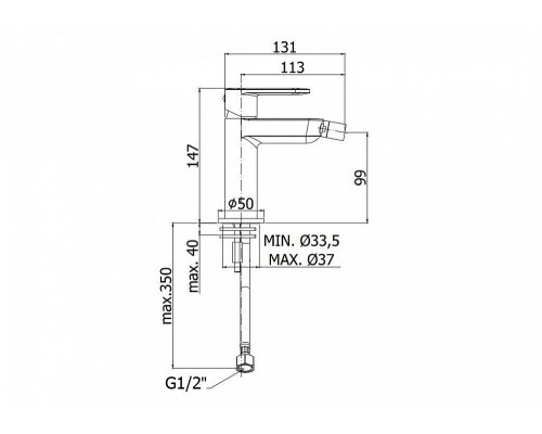Смеситель Paffoni Candy CA131CR для биде