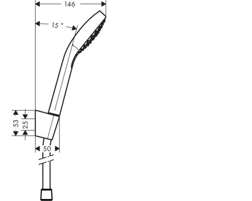 Душевой гарнитур Hansgrohe Croma Select S 26421400 Хром Белый