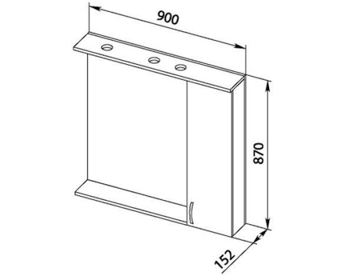 Зеркало-шкаф Aquanet Донна 90 венге