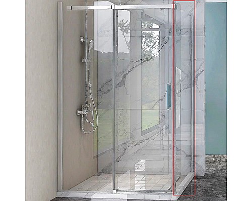 Душевая стенка Veconi Rovigo KP-06 100 KP06-100-01-19C4 профиль Хром стекло прозрачное