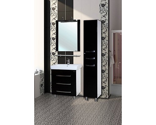 Тумба под раковину Bellezza Рокко 60 4635309660042 Черная Белая