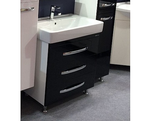 Тумба под раковину Bellezza Рокко 60 4635309660042 Черная Белая