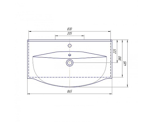 Тумба под раковину Bellezza Сесилия 85 4639714110017 Белая