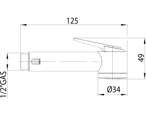 Гигиенический душ Bossini Paloma Flat B00462.030 Хром