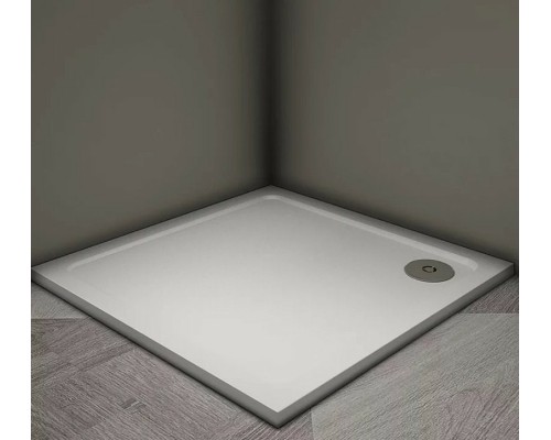 Душевой поддон из искусственного камня Veconi Tezeo 80x80 Белый