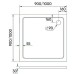 Душевой поддон из искусственного камня Veconi Tezeo 80x80 Белый