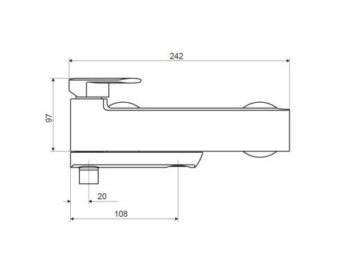 Смеситель для ванны Excellent Pride AREX.4005CR хром