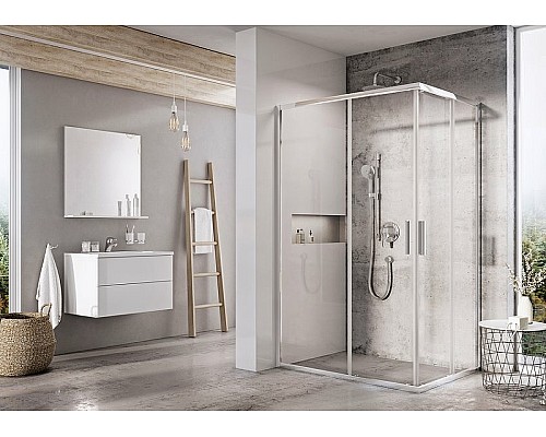 Душевая дверь Ravak Blix Slim BLSRV2K-90 X1XM70C00Z1 профиль Хром стекло Transparent