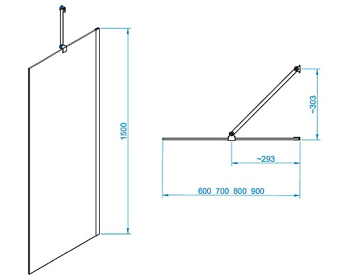 Шторка на ванну RGW Screens SC-150 80x150 351115008-11 профиль Хром стекло прозрачное