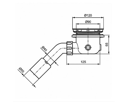 Сифон для душевого поддона Ideal Standard T8520AA Хром Сифон для душевого поддона Ideal Standard T8520AA Хром