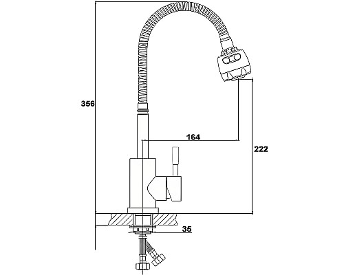 Смеситель для кухни Haiba HB73304 Хром