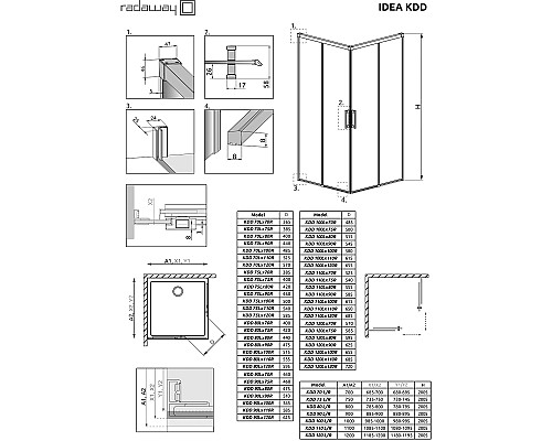 Душевая дверь Radaway Idea KDD 120 L 387064-01-01L профиль Хром стекло прозрачное