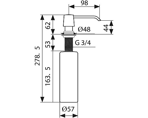Дозатор для моющего средства Kaiser KH-3019 Black-Mat