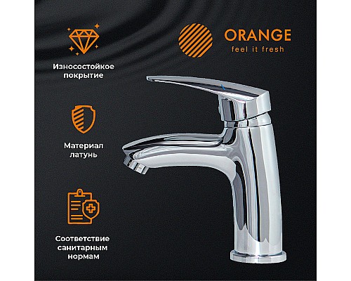 Смеситель для раковины Orange Alfi M18-021cr Хром