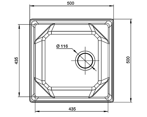 Кухонная мойка GranFest Unique GF-U-500 Иней