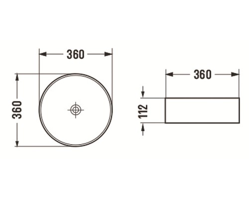 Раковина-чаша CeramaLux 36 GL03 Графит