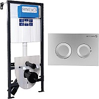 Инсталляция Pestan Sava Fix Slim SET40006469 для унитаза с клавишей смыва Хром глянец