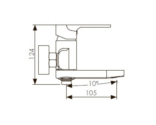 Смеситель для ванной KAISER Linear