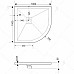 Душевой поддон из искусственного камня RGW Stone Tray ST/R-0100W 100x100 16153100-01
