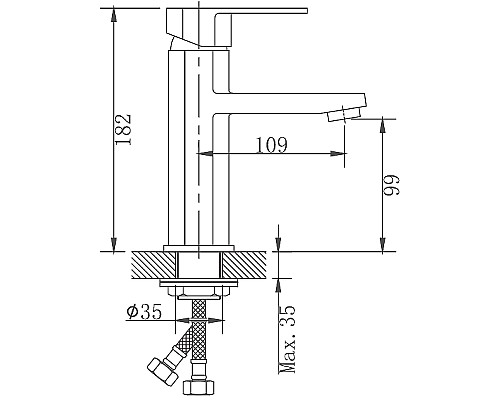 Смеситель для раковины Haiba HB10806 Нержавеющая сталь